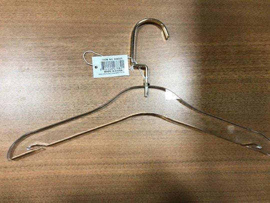 Simply Brilliant Acrylic Hangers with Metal Gold Hooks and Notches - 10 Pack
