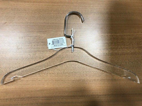 Simply Brilliant Metal Hook Clothes Acrylic Hangers with Notches - 10 Pack