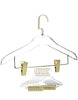 Simply Brilliant Collection 10-Pack Acrylic Skirt Clip Hangers