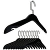Simply Brilliant Pack of 10 Black Acrylic Clothes Hangers