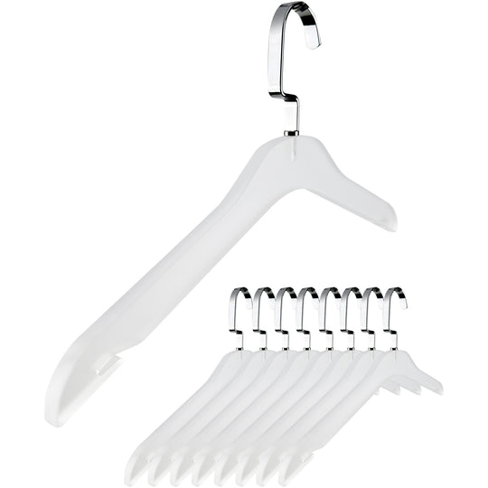 Set of 10 Frosted Acrylic Clothes Hangers
