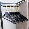 Load image into Gallery viewer, Simply Brilliant Pack of 10 Gold Hook Black Acrylic Hangers with Bars
