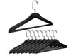 Simply Brilliant Pack of 10 Black Acrylic Hangers with Bar