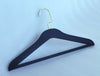 Simply Brilliant Pack of 10 Black Acrylic Clothes Hangers with Gold Hook