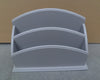 2-Section White Arch-Shaped Letter Organizer