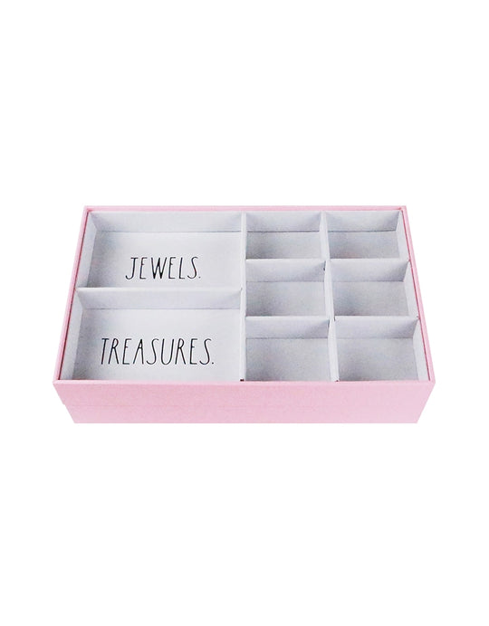 Rae Dunn “Jewelry – Treasures” Set of 2 Pink Jewelry Trays