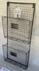 2-Tier Black Metal Wall File Holder with Distressed Finish
