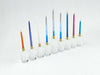 Load image into Gallery viewer, Acrylic Menorah with Gold Hardware 30 MM Candle Holders
