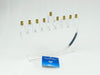 Load image into Gallery viewer, Clear Acrylic Menorah with Gold 30 MM Candle Holders
