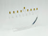 Load image into Gallery viewer, Clear Acrylic Menorah with Gold 30 MM Candle Holders
