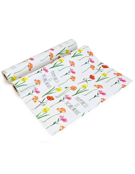 Rae Dunn “Happiness is Homemade” Two-Pack Flower-Themed Shelf Liners