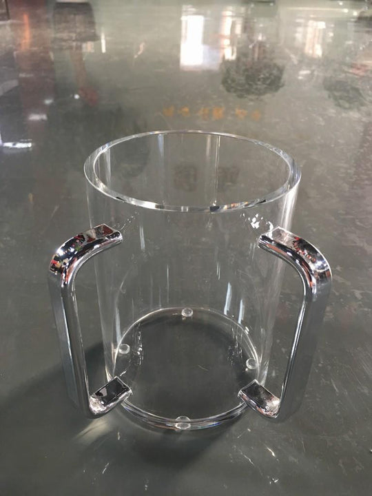 Simply Brilliant Acrylic Washing Cup with Silver Handles