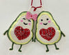 Willow & Riley Avocado Couple Embroidered Hanging Ornament