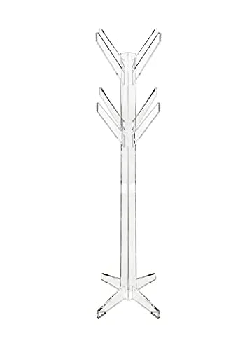 Simply Brilliant Clear Acrylic Coat Rack with Eight Hooks