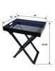 Load image into Gallery viewer, Dimension picture of the folding table. Shown from a slight right-side angle, it displays the length, width, and height of the piece in inches: 19&quot; x 15&quot; x 22.25&quot;. The background of the picture is white.
