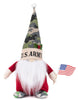 “US Army” Plush Army-Themed Gnome Holding USA Flag