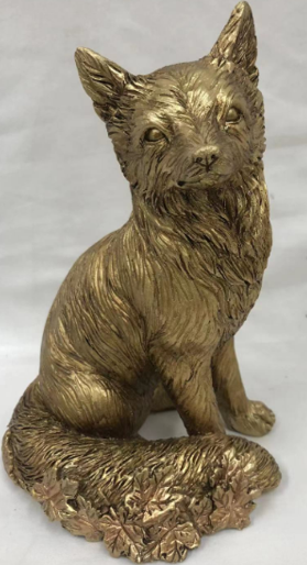 Resin Gold Painted Fox