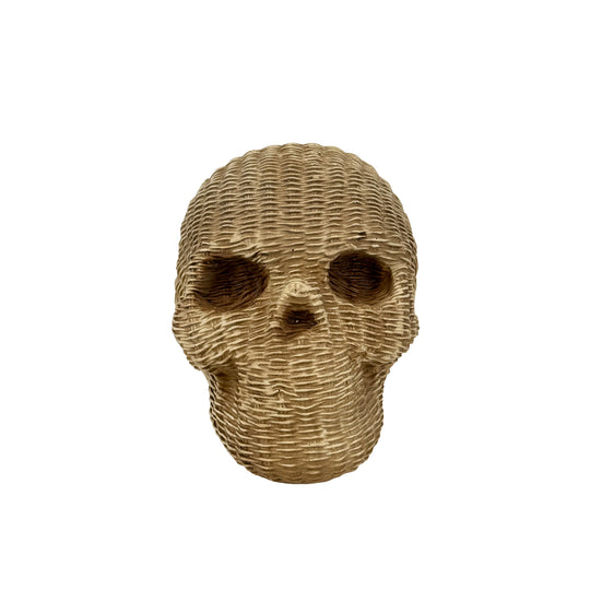Becki Owens Wicker-Look Resin Decorative Skull