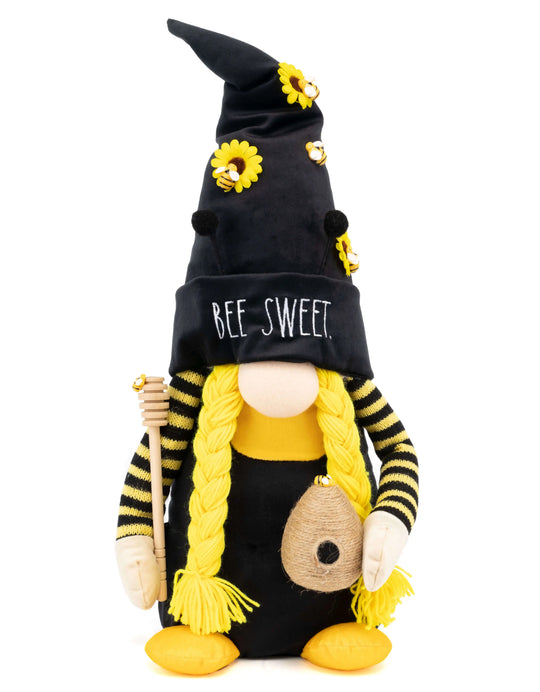 Rae Dunn “Bee Sweet” Freestanding Plush Bee-Theme Gnome
