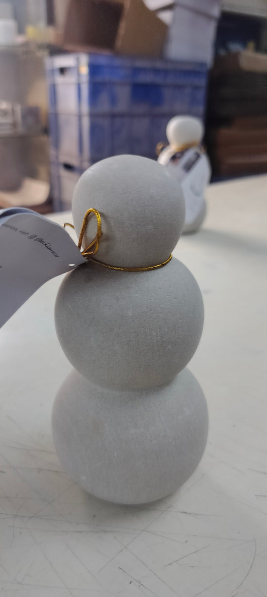 Becki Owens White Sandstone Decorative Snowman