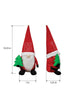 Load image into Gallery viewer, Dimensions picture of the Santa Claus gnome. In the picture, it is signaled the gnome&#39;s height (19.25&quot;), length (7&quot;), and depth (5.25&quot;).
