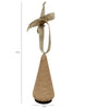 Load image into Gallery viewer, Dimensions picture of one single Christmas ornament wrapped in ropes. The dimensions are 2.25&quot; in length, and 9.75&quot; in height.
