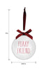 Load image into Gallery viewer, Dimension picture of one single ornament. Its measurements are 3.94&quot; in length and 8&quot; in height (the height includes the ribbon).
