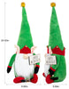Load image into Gallery viewer, Dimension image of the elf gnome. Captured from a frontal and a side perspective, the product&#39;s dimensions are presented: 8.66 inches in length, 6.69 inches in depth, and 24.02 inches in height. The background of the photo is white.
