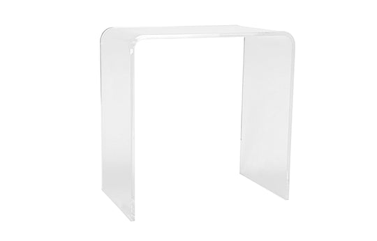 Simply Brilliant Square-Shaped Clear Acrylic End Table