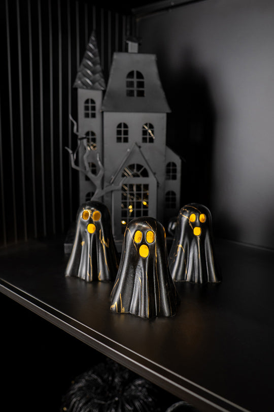 Becki Owens Set of 3 Black Marble Decorative Ghosts