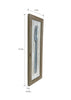 Load image into Gallery viewer, Dimensional image of the farmhouse dining room sign. Captured from a left-tilted perspective, the dimensions of the sign are presented: 7.5 inches in length, 0.75 inches in depth, and 21.5 inches in height. The background of the photo is white.
