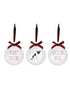 Load image into Gallery viewer, Front view of a set of three dog-themed Christmas ornaments. They are arranged next to each other: on the left, the ornament featuring the phrase &quot;Furry Friend.&quot; In the middle, it is placed the ornament displaying an illustration of a black and white dog, likely a Pointer breed. Lastly, on the right, it is shown the ornament with the phrase &quot;Good Dog.&quot; The background of the picture is white.
