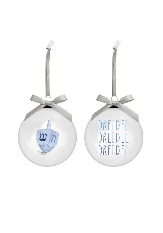 Rae Dunn Set of 2 Hanukkah Ornaments with Dreidel Designs