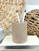 Load image into Gallery viewer, JoJo Fletcher Khaki-Colored Cylindrical Burlap Pencil Cup
