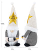 Load image into Gallery viewer, Dimensions picture of the gnome for New Year décor. In length and depth, the gnome measures 6.3&quot;. In height, it measures 18.89&quot;.
