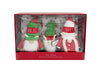 Load image into Gallery viewer, Photo of the gnome elf family within their package. The package is red color and has a transparent plastic, permitting to see the elf gnomes within.
