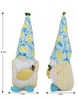 Load image into Gallery viewer, Dimension picture of the gnome. It is presented from both a frontal and a side view. It is shown the gnome measures 7.48 inches in length, 6.69 inches in depth, and 20.08 inches in height. The background of the picture is white.
