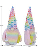 Load image into Gallery viewer, Dimension picture of the gnome. It is presented from both frontal and side angles. The frontal view indicates the gnome measures 9.45 inches in length and 18.50 inches in height, while the side view signlas a depth of 6.30 inches. The background of the picture is white.

