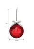 Load image into Gallery viewer, Dimension picture of one single ornament of the set. Its measurements are 3.15&quot; in length and 6&quot; in height (the height includes the ribbon).
