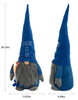 Load image into Gallery viewer, Dimension picture of the blue gnome. It measures 26.34-inch in height and 10.63-inch in length.
