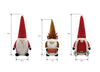 Load image into Gallery viewer, Dimension picture of the Santa Claus family. It is signaled that Mr. and Mrs. Claus both measure 4.5&quot; in length and 15&quot; in height. The reindeer-themed gnome measures 4&quot; in length and 13&quot; in height.
