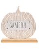 Rae Dunn Farmhouse Fall-Theme Wooden “Grateful” Sign