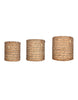 JoJo Fletcher Set of 3 Circular Shape Hyacinth Baskets