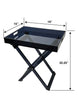 Load image into Gallery viewer, Smoke Acrylic Black Foldable Table with Handles
