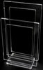 2-Frame Clear Acrylic Towel Stand with Corner Feet