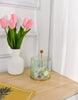 Load image into Gallery viewer, Papyrus Mint Green Acrylic Spinning Organizer with Flower Design
