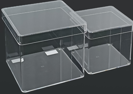 Set of 2 Acrylic Storage Bins 3mm