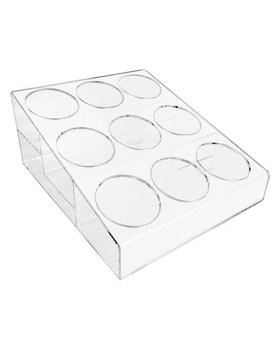 Simply Brilliant Clear Acrylic Bottle Holder with Nine Holes