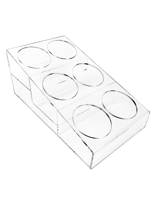 Simply Brilliant Clear Acrylic Bottle Holder with Six Holes