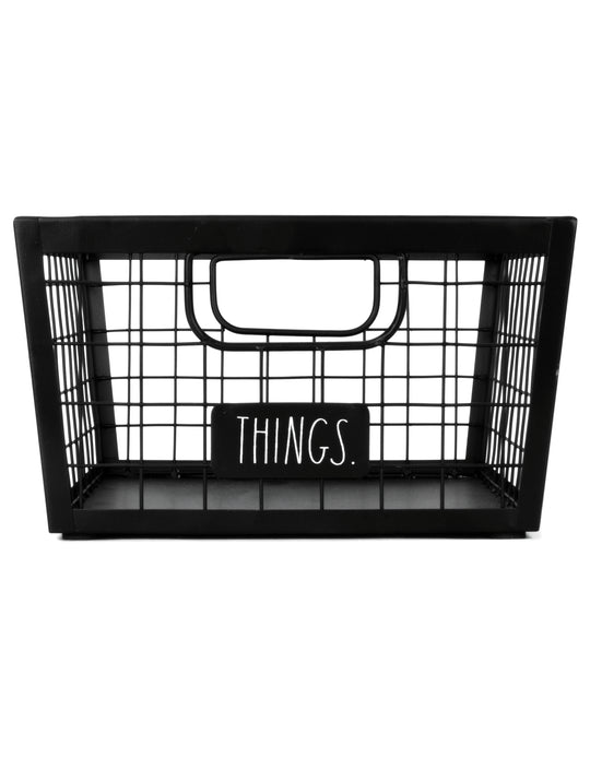 Rae Dunn “Items” Black Metal Wire Storage Basket